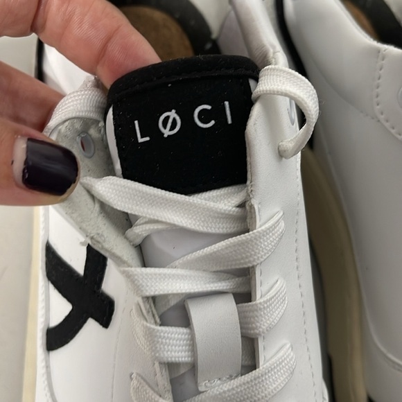 Løci Men's Neo White Vegan Leather Low Top Sneakers Size 47 US 13 - Picture 3 of 8